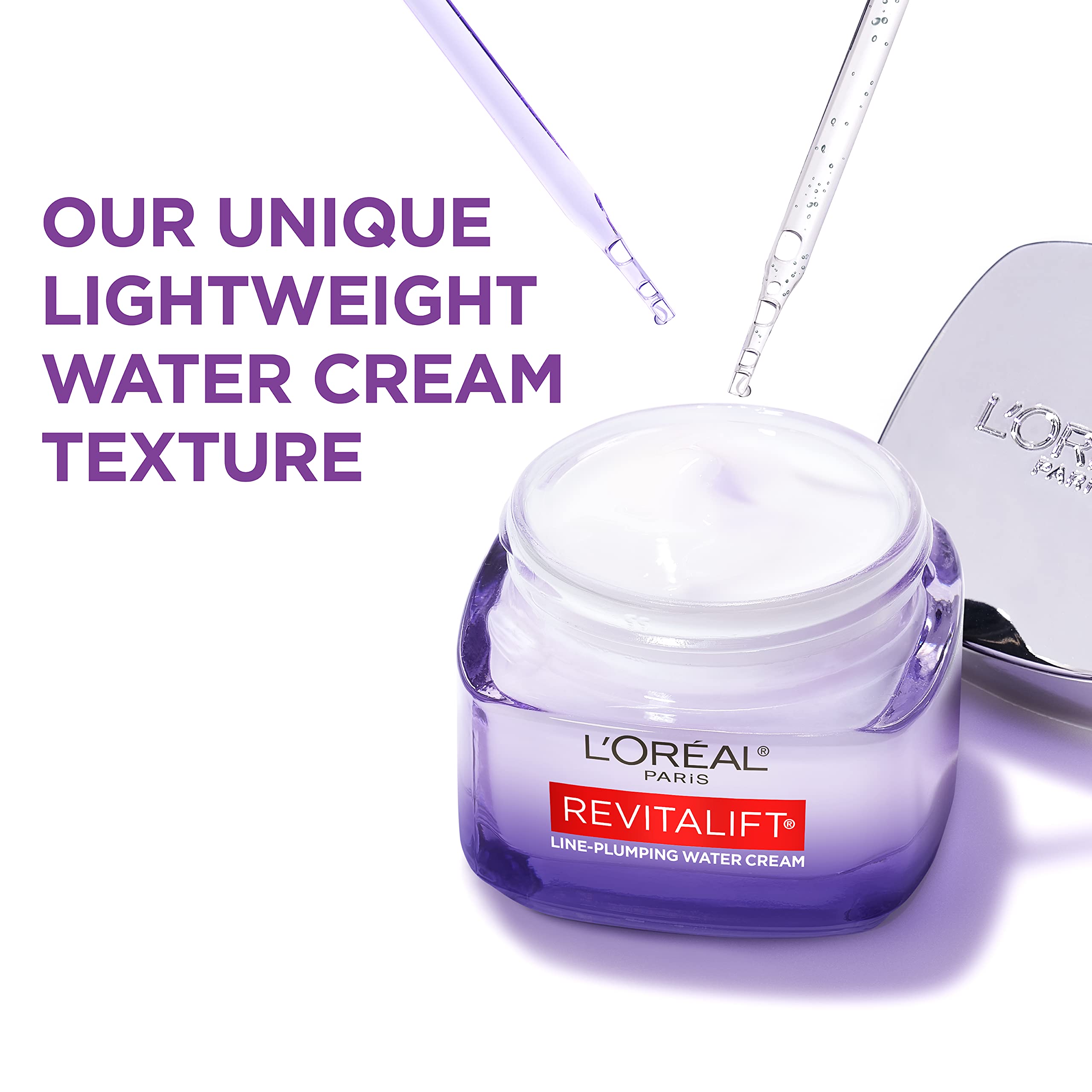 L'Oreal Paris Revitalift fragrance-free jar highlights sensitive-skin friendly formula