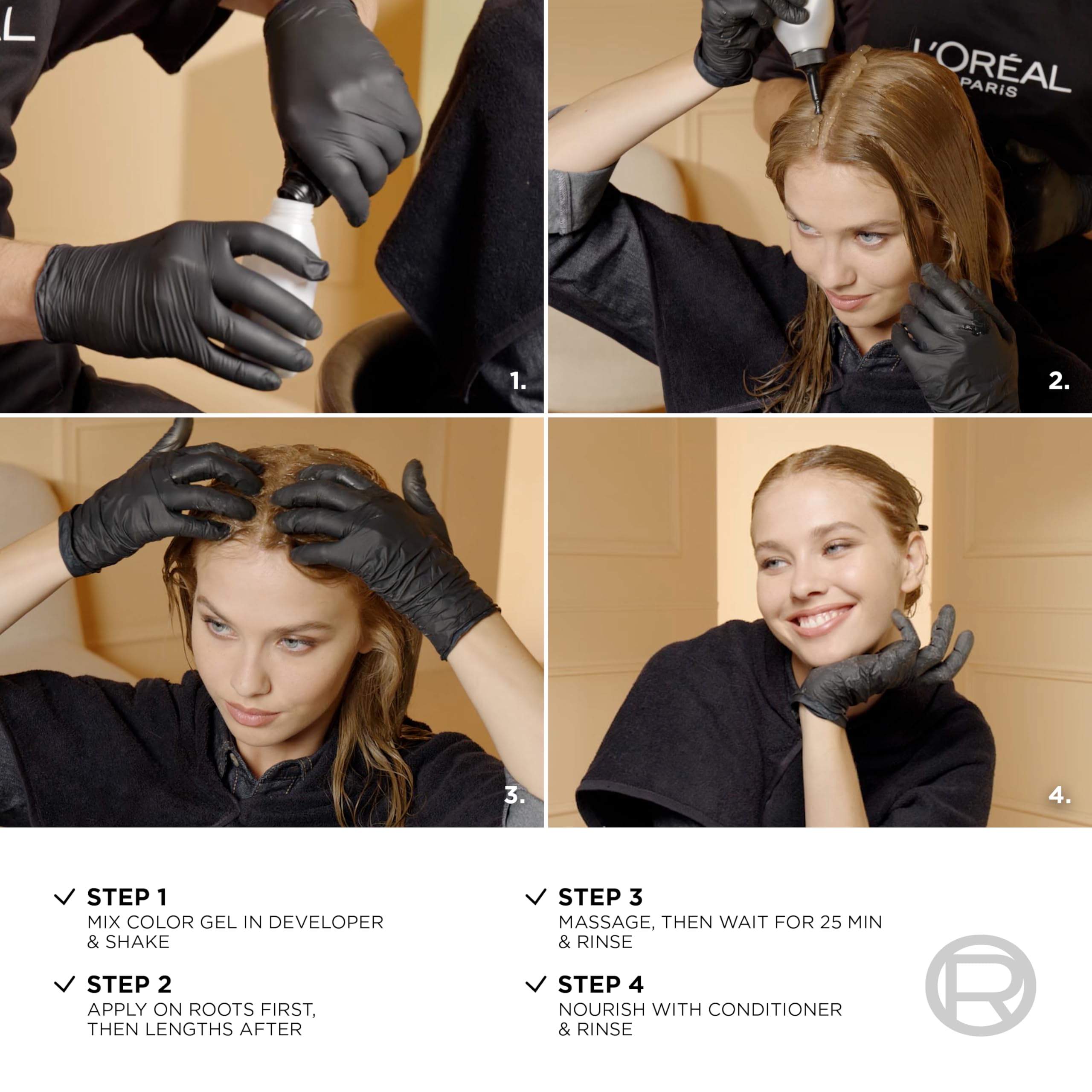 L’Oréal Paris Superior Preference color kit contents organized for easy setup.