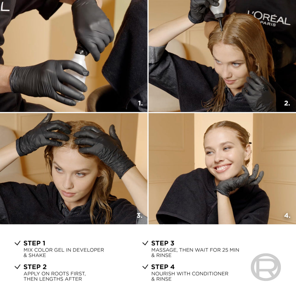 L’Oréal Paris Superior Preference color kit contents organized for easy setup.