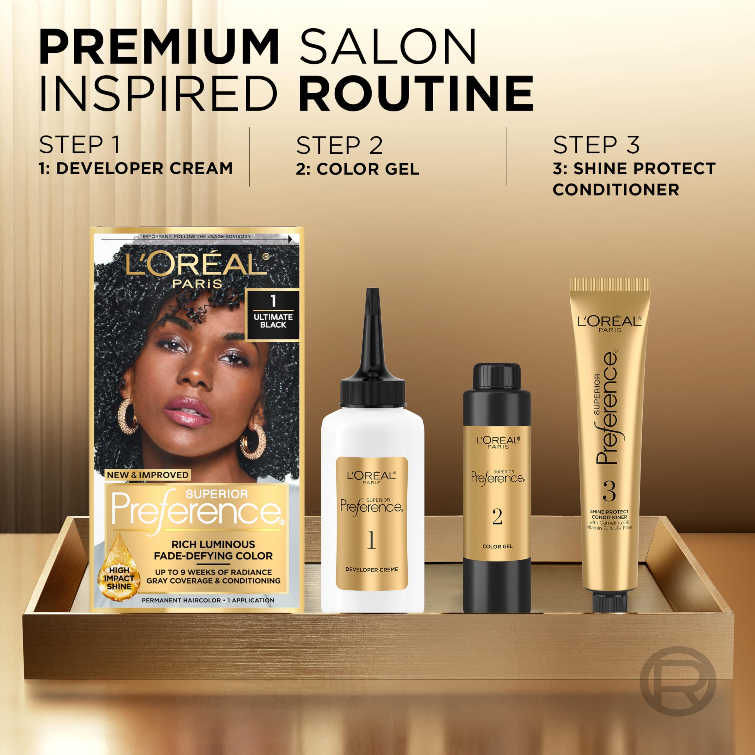 L’Oréal Paris Superior Preference instruction leaflet guides at-home coloring.