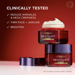 L'Oreal Paris Triple Power face-neck-cream close-up showing a smooth, nourishing texture.
