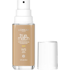 L'Oreal Paris True Match bottle with pump for easy, precise shade application.