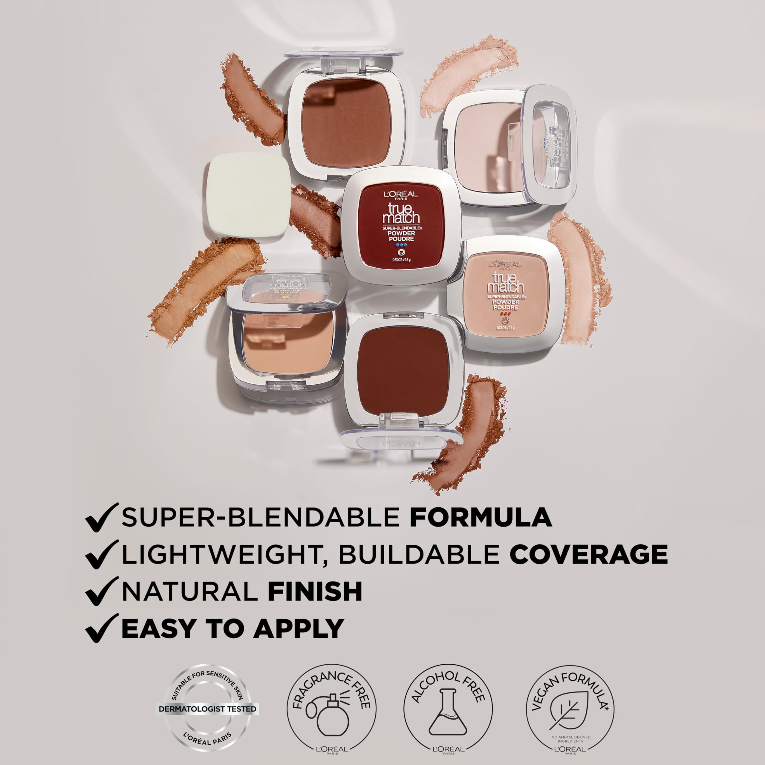 L'Oreal Paris True Match Powder shine blotting on the T-zone.
