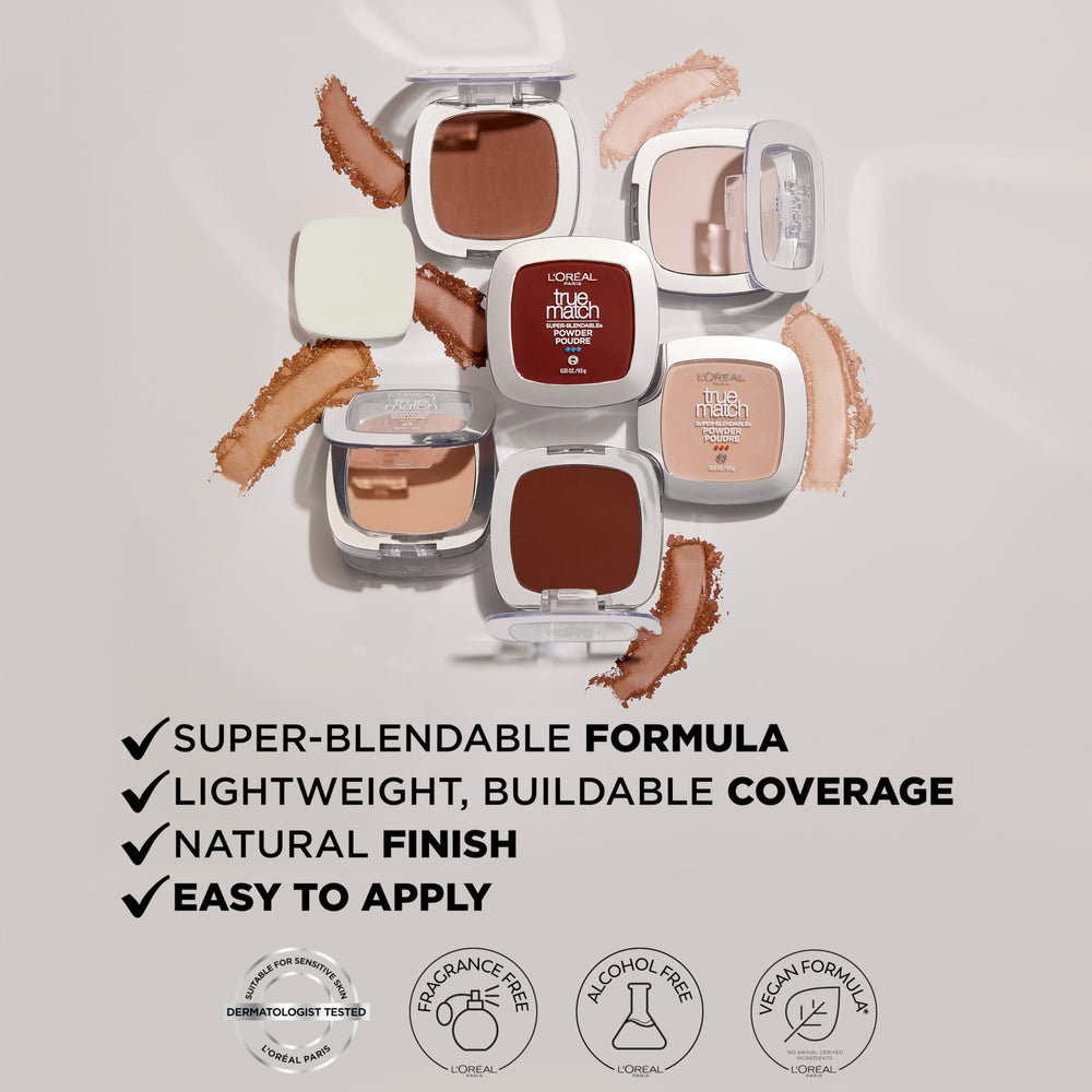 L'Oreal Paris True Match Powder shine blotting on the T-zone.