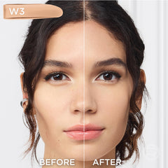 L'Oreal Paris True Match texture closeup shows smooth blend with natural finish.