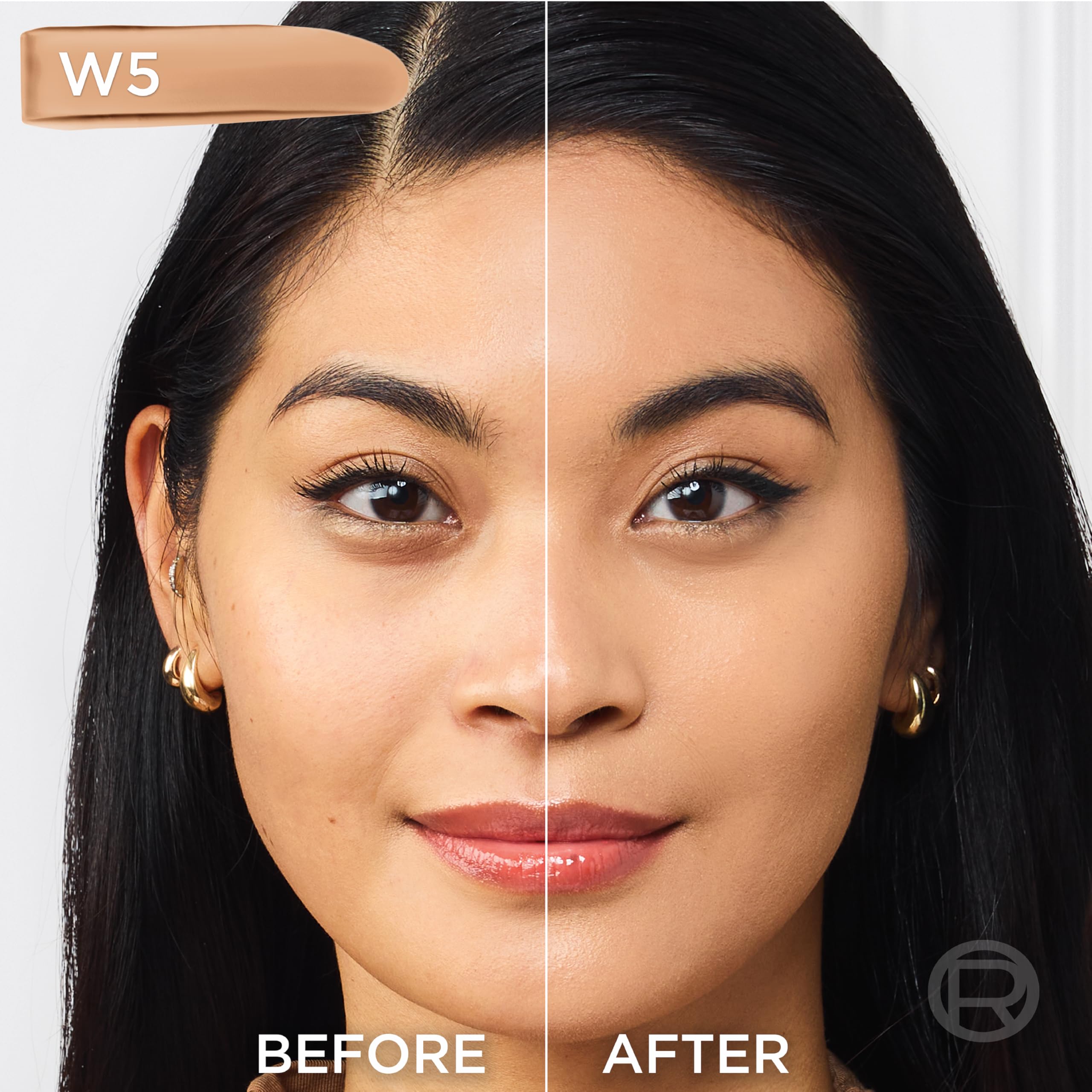 L'Oreal Paris True Match texture on skin demonstrates medium coverage and natural look.