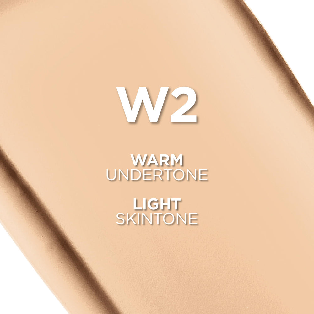 L'Oréal Paris True Match W2 light shade swatches showing undertone options