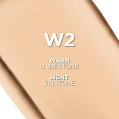 L'Oréal Paris True Match W2 light shade swatches showing undertone options