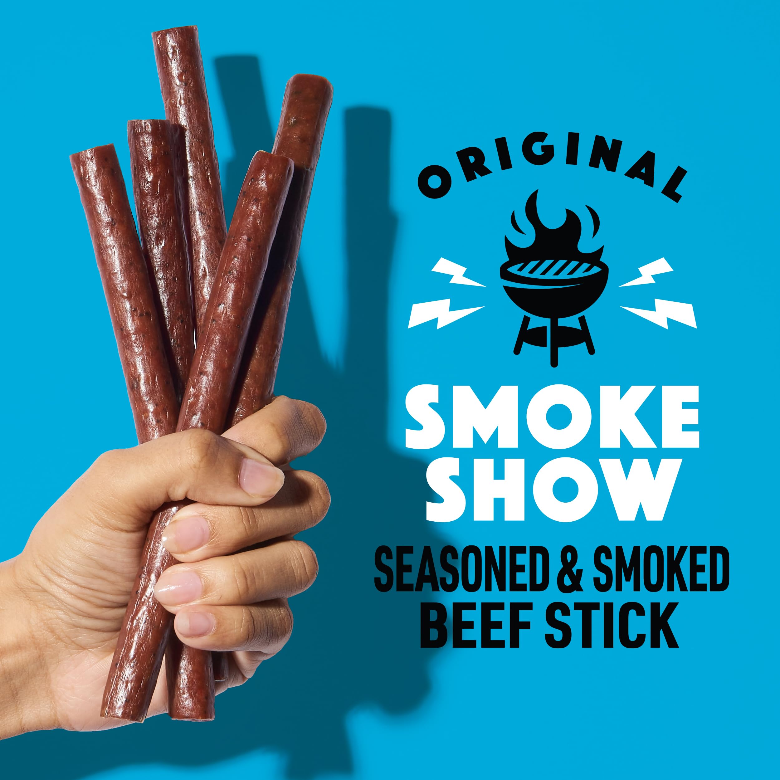 Lorissa's Kitchen Smoke Show sticks show the smoky processing for bold flavor.