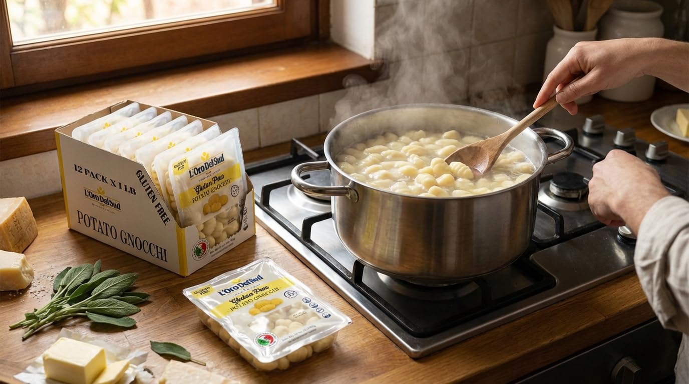 L'Oro Del Sud traditional Italian gnocchi texture for comforting bowls.