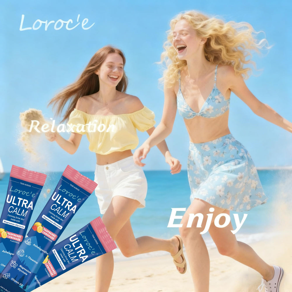 Loroc'e Ultracalm single-serving packet for on-the-go calm and focus.
