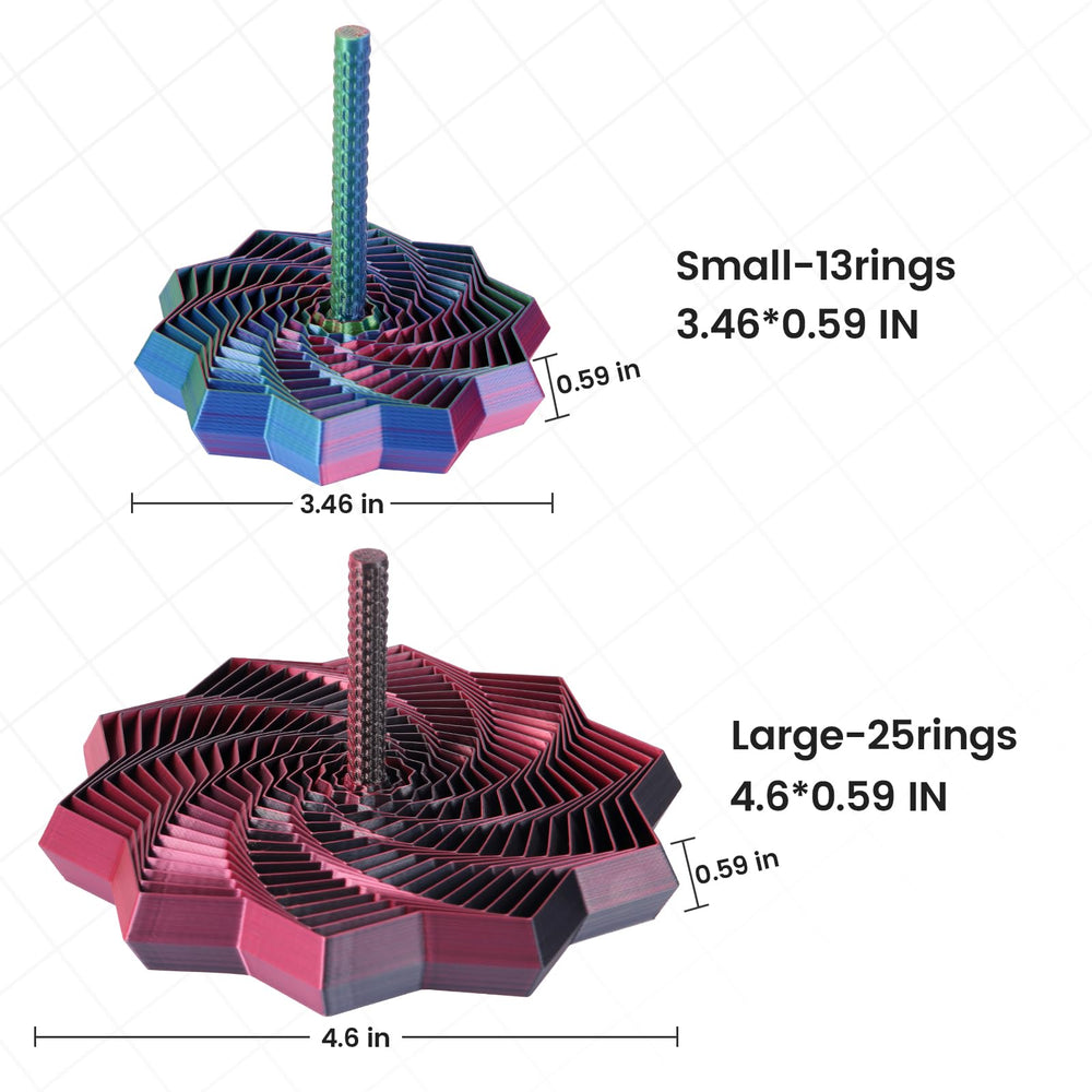 Losaria stress-relief fidget star in two sizes for portability.