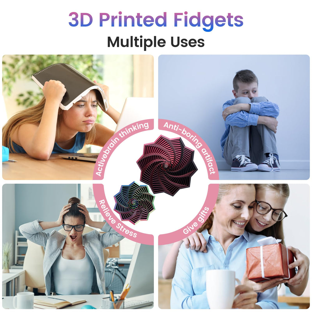 Losaria office desktop fidget star promotes calmer focus during tasks.
