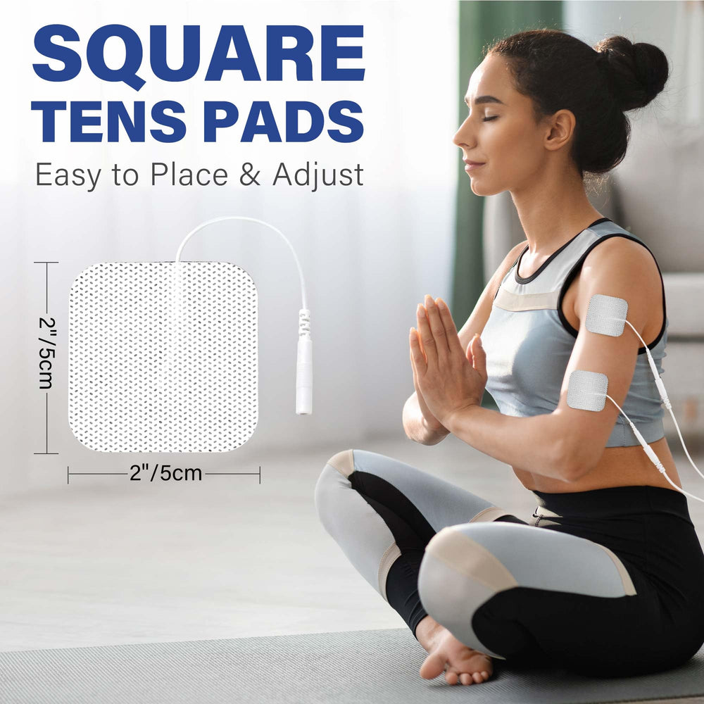LotFancy self-adhesive TENS pads provide reliable contact during EMS sessions.