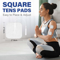 LotFancy self-adhesive TENS pads provide reliable contact during EMS sessions.