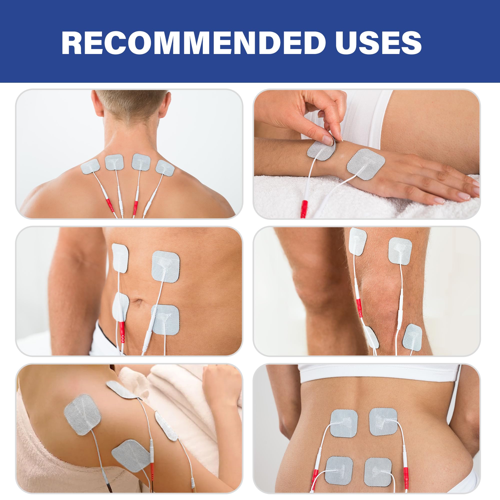 Pad set suitable for knees, shoulders, and backs during activities.