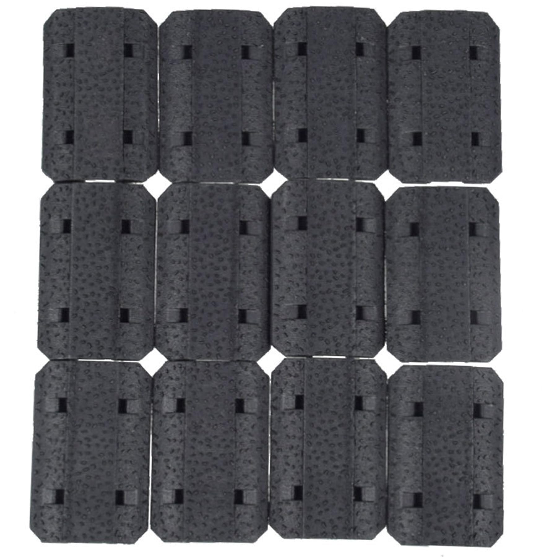 LOTGAUEN Picatinny rail 12-pack front view for M-Rail with modular attachment options