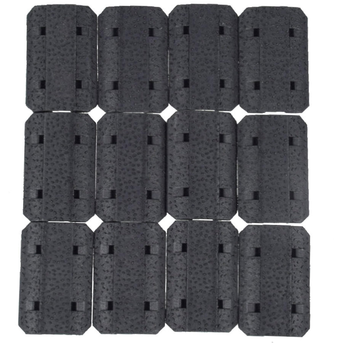 LOTGAUEN Picatinny rail 12-pack front view for M-Rail with modular attachment options