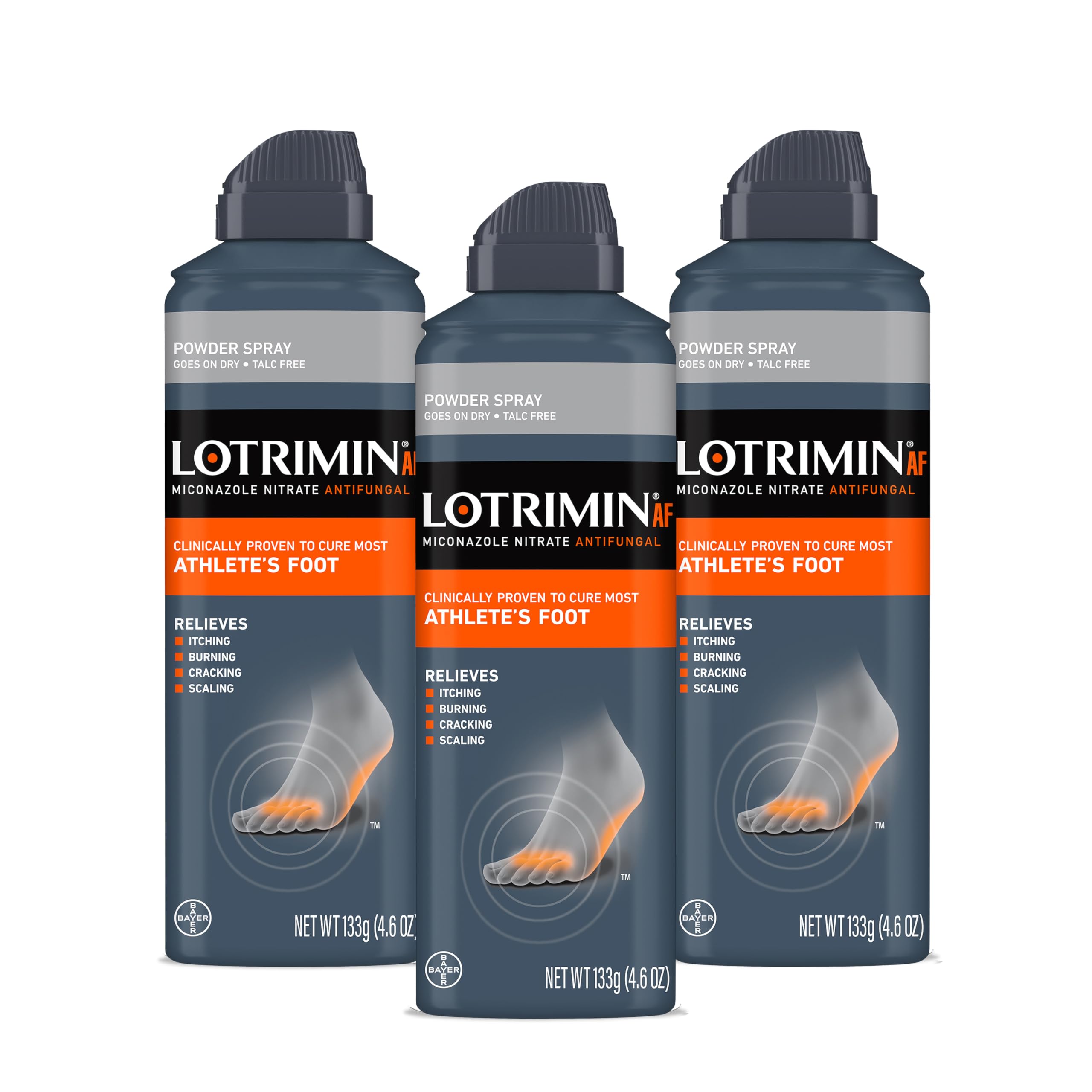 Lotrimin AF bottle pour shows easy application for quick foot relief.