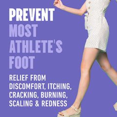 Lotrimin AF daily prevention Tolnaftate ingredient panel signals antifungal protection for feet.