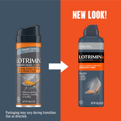 Lotrimin AF foot application demonstrates toe-area coverage for relief.