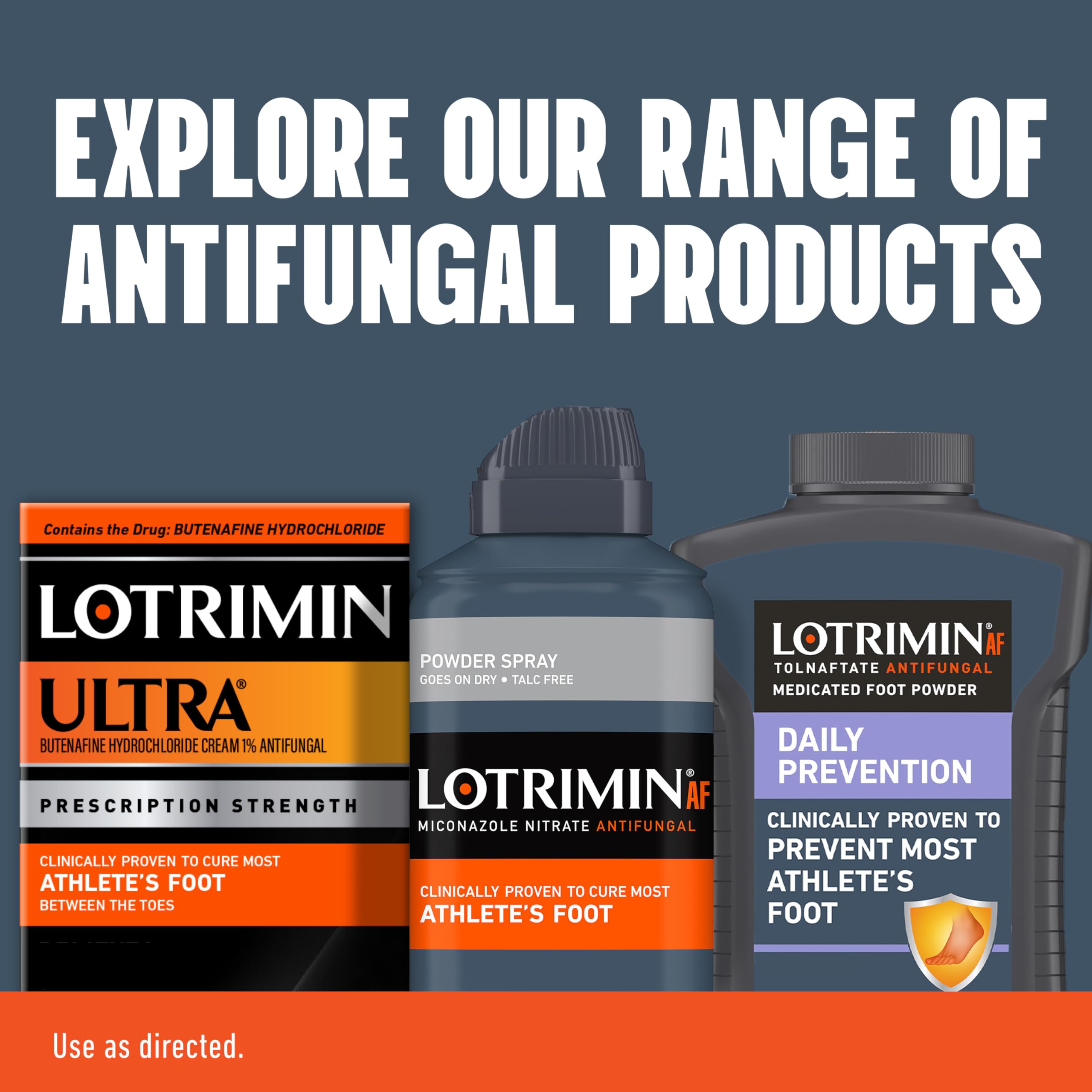 Lotrimin AF anti-fungal formula closeup suggests reliable relief.