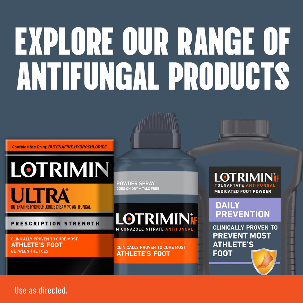 Lotrimin AF anti-fungal formula closeup suggests reliable relief.