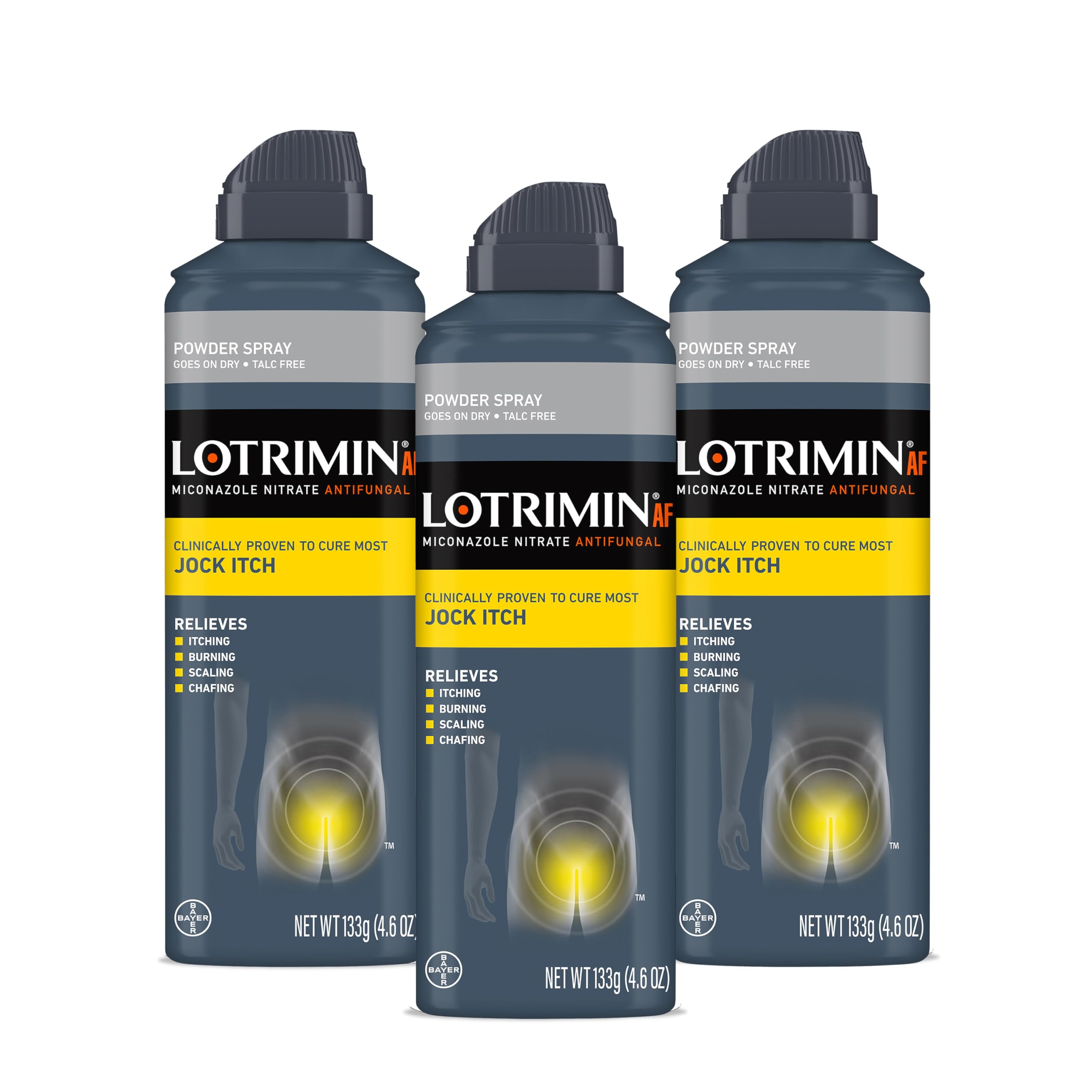 Lotrimin AF jock itch spray bottle shown for easy application
