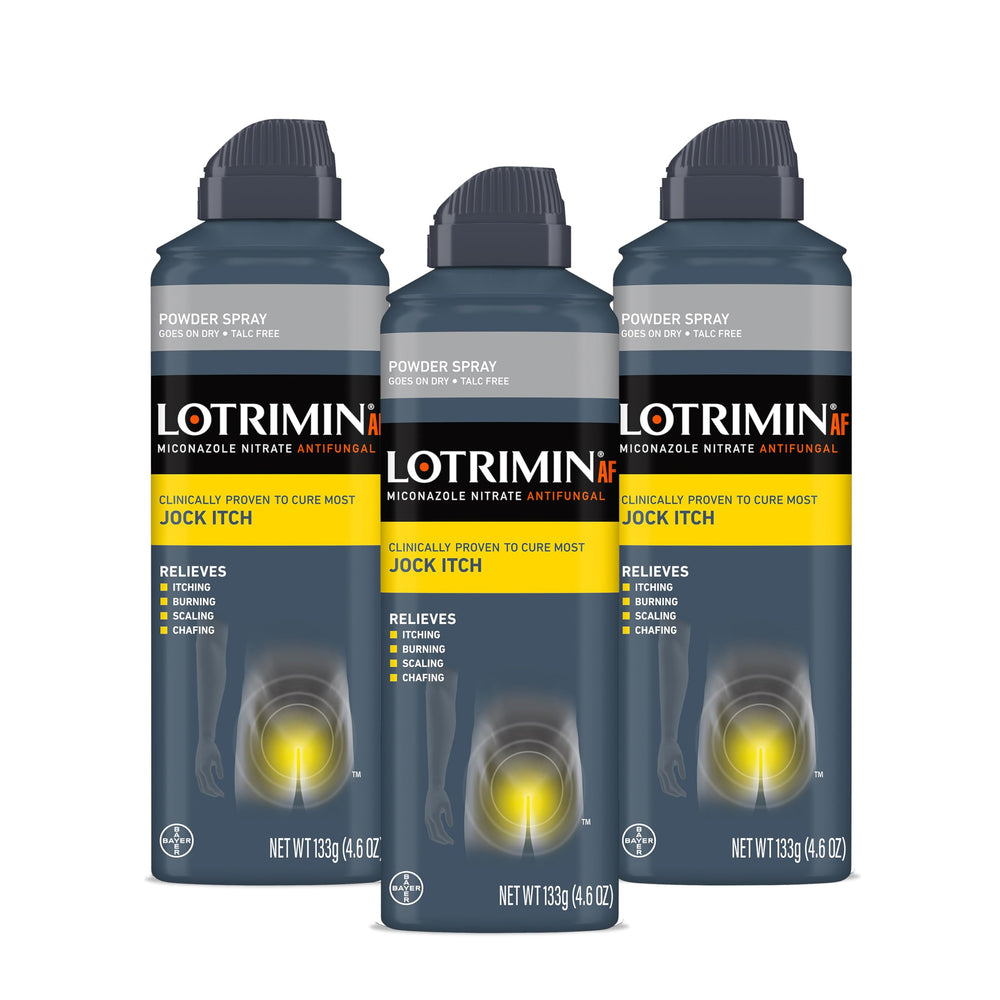 Lotrimin AF jock itch spray bottle shown for easy application