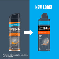 Lotrimin AF liquid spray nozzle ready for easy application.