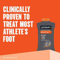 Lotrimin AF powder dusting on feet helps keep skin dry and comfortable.