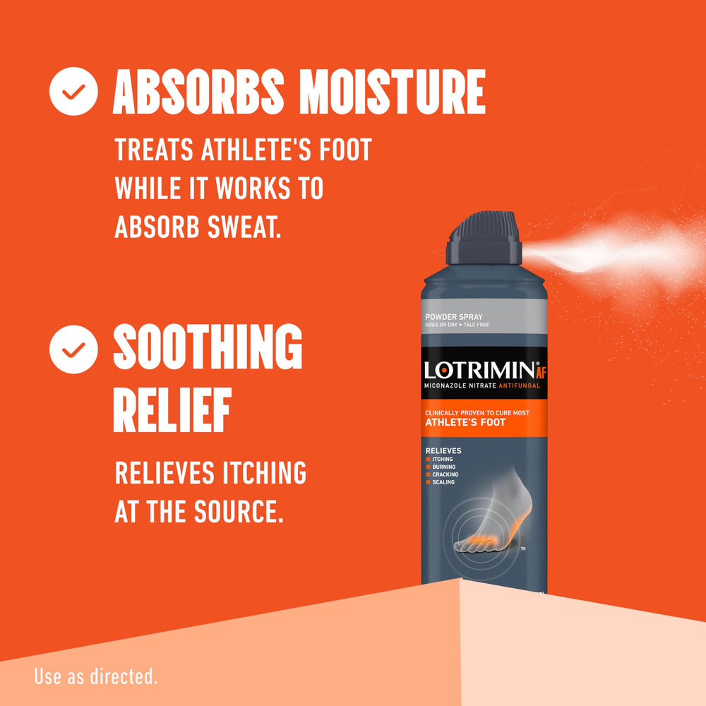Lotrimin AF toe-area closeup highlights fast relief.