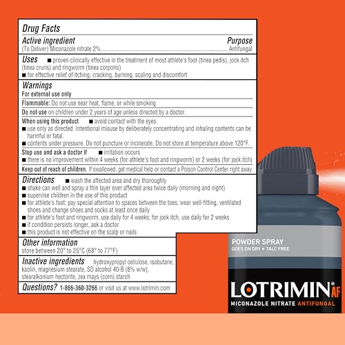 Lotrimin AF narrow-toe-area coverage demonstrates hard-to-reach relief.