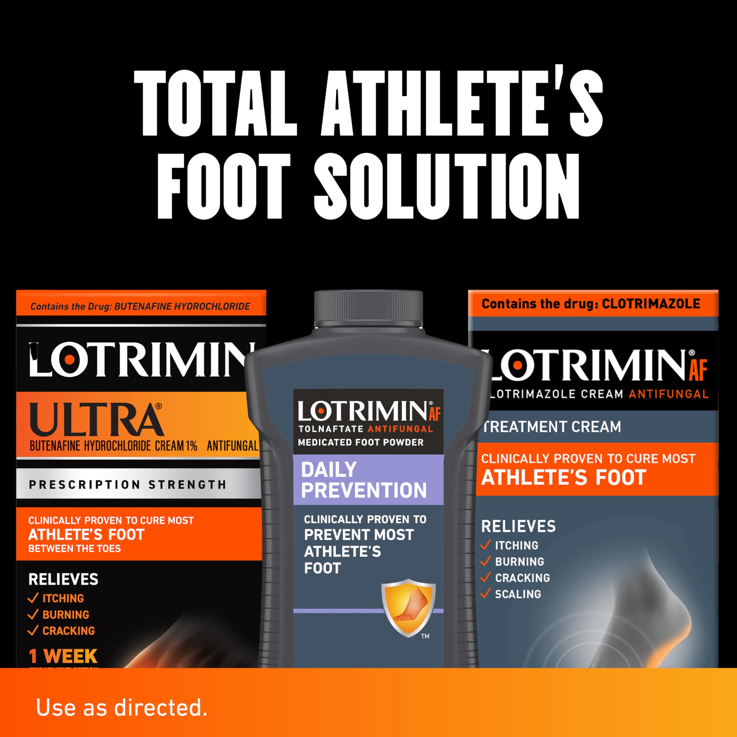 Lotrimin Ultra label indicates suitability for ages 12 and up.