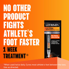 Lotrimin Ultra prescription-strength cream tube ready for between-toes use.