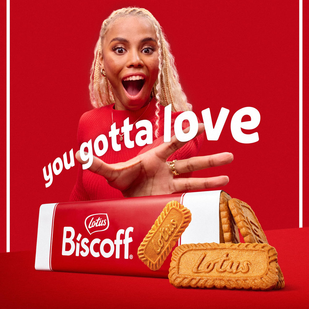 Lotus Biscoff cookies used as a dessert ingredient on a plate.