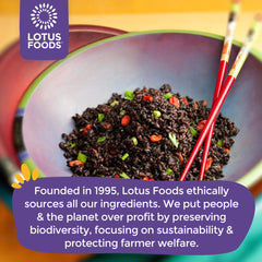 Lotus Foods Forbidden Rice in a cooking pot for versatile meals