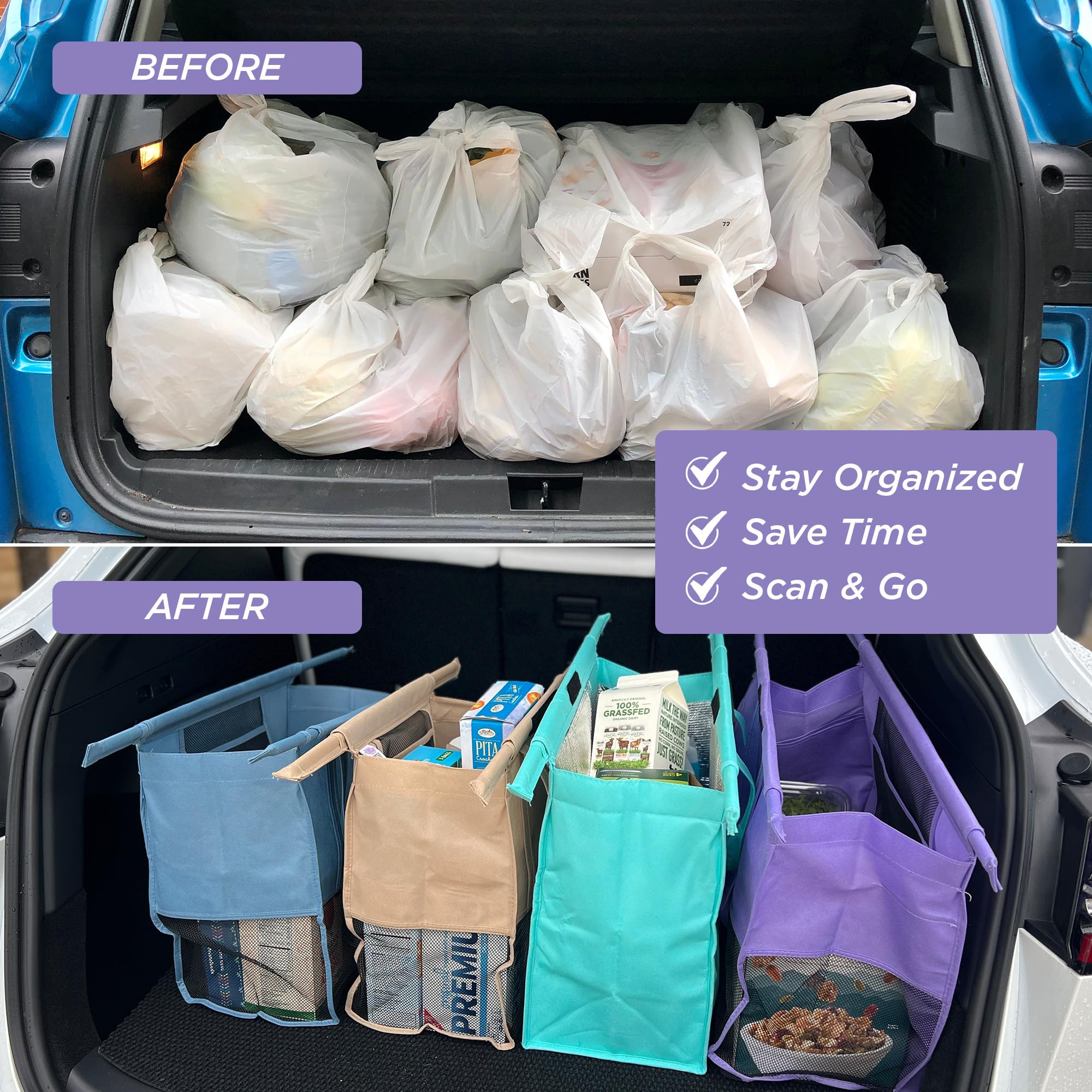 Lotus Original Trolley Bags fit Target and Kroger carts securely.