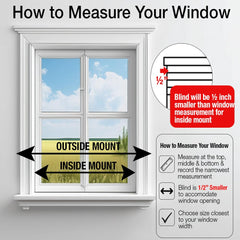 Fits inside or outside mounts with a precise 1/2-inch width deduction.