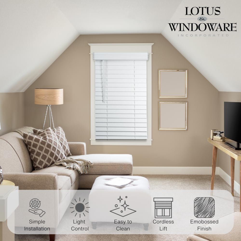 Includes hardware and a 3 1/4-inch crown valance for a wood-blind look.