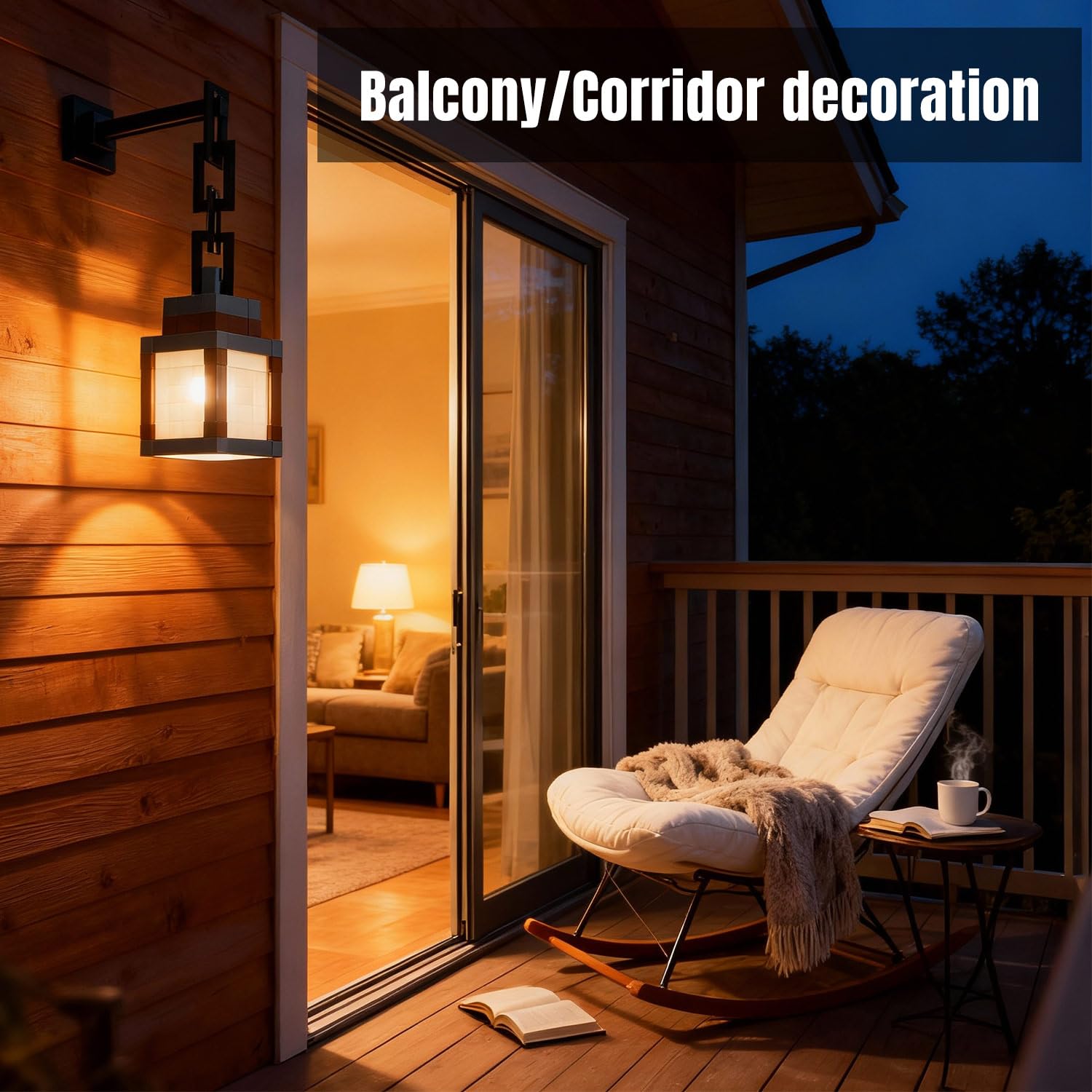 LOUHH Pixelated Lantern Night Light remote control makes color changes effortless from afar.