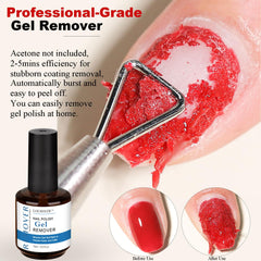 Louinstic cuticle pusher tool for precise preparation around nails