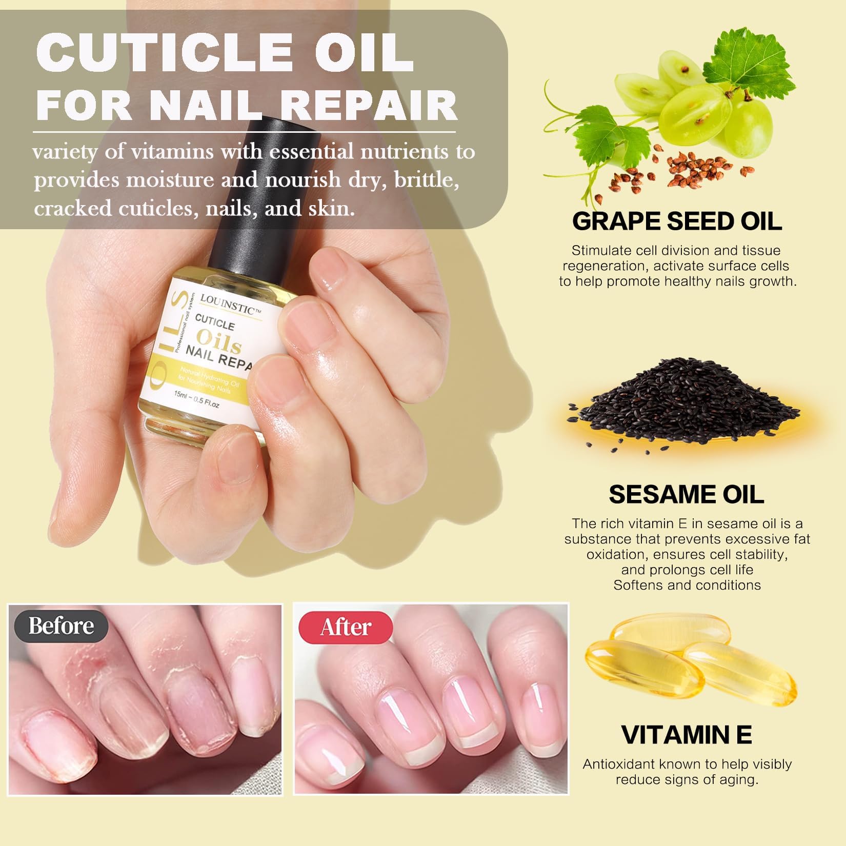 Louinstic nail polish scrapper for gentle gel removal