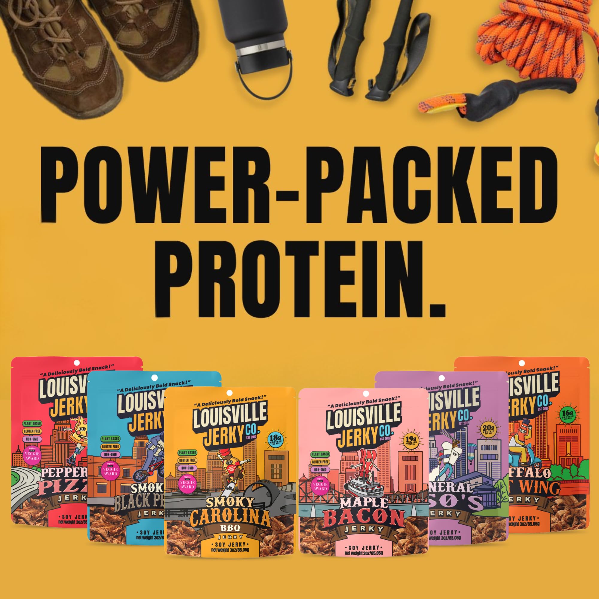 Louisville Vegan Jerky Kentucky ingredients label highlight for handmade quality