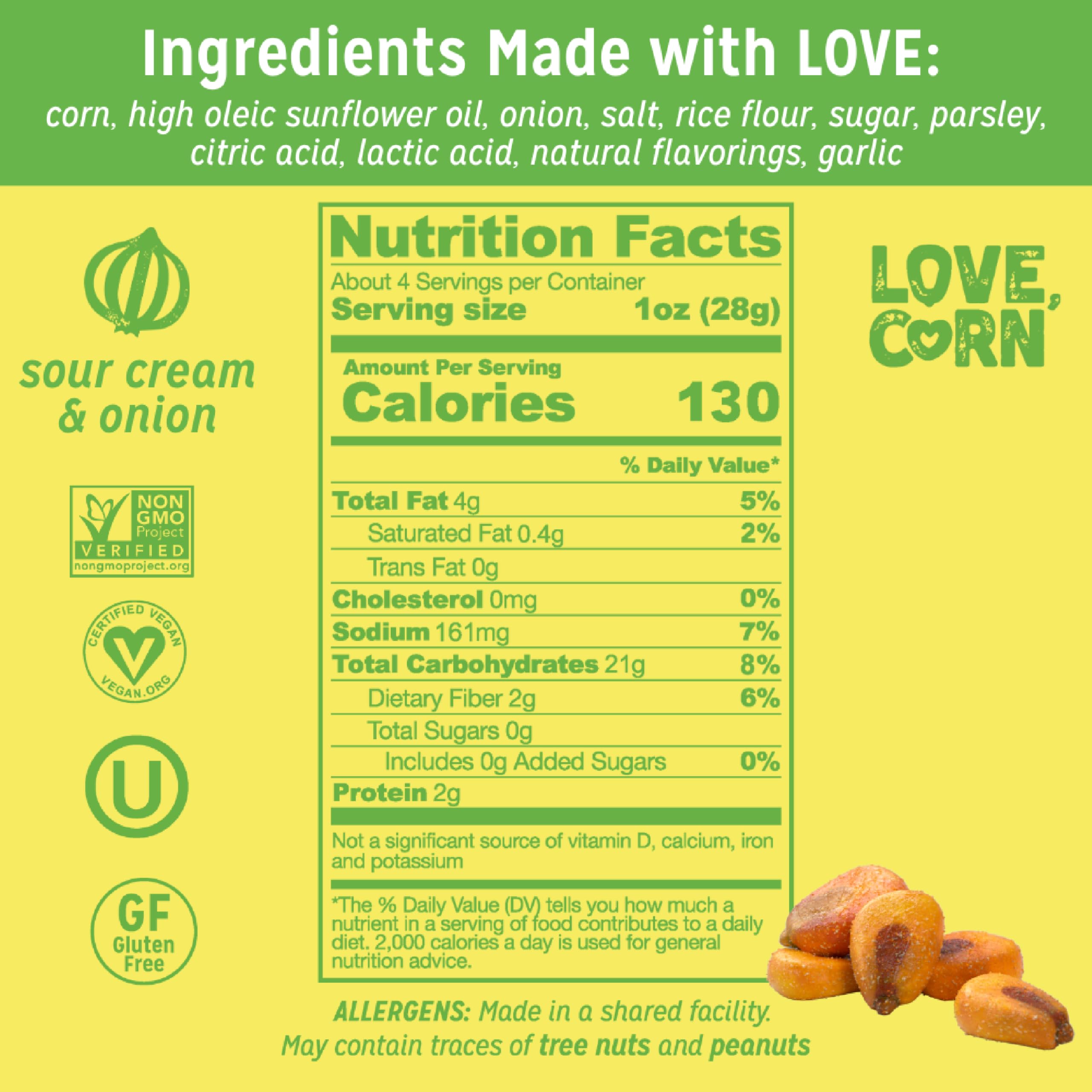 Love Corn Sour Cream & Onion plate snack idea for gatherings