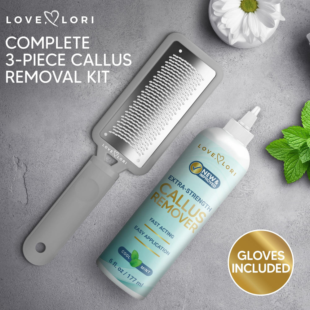 LOVE LORI dual-action foot file ready to smooth rough skin