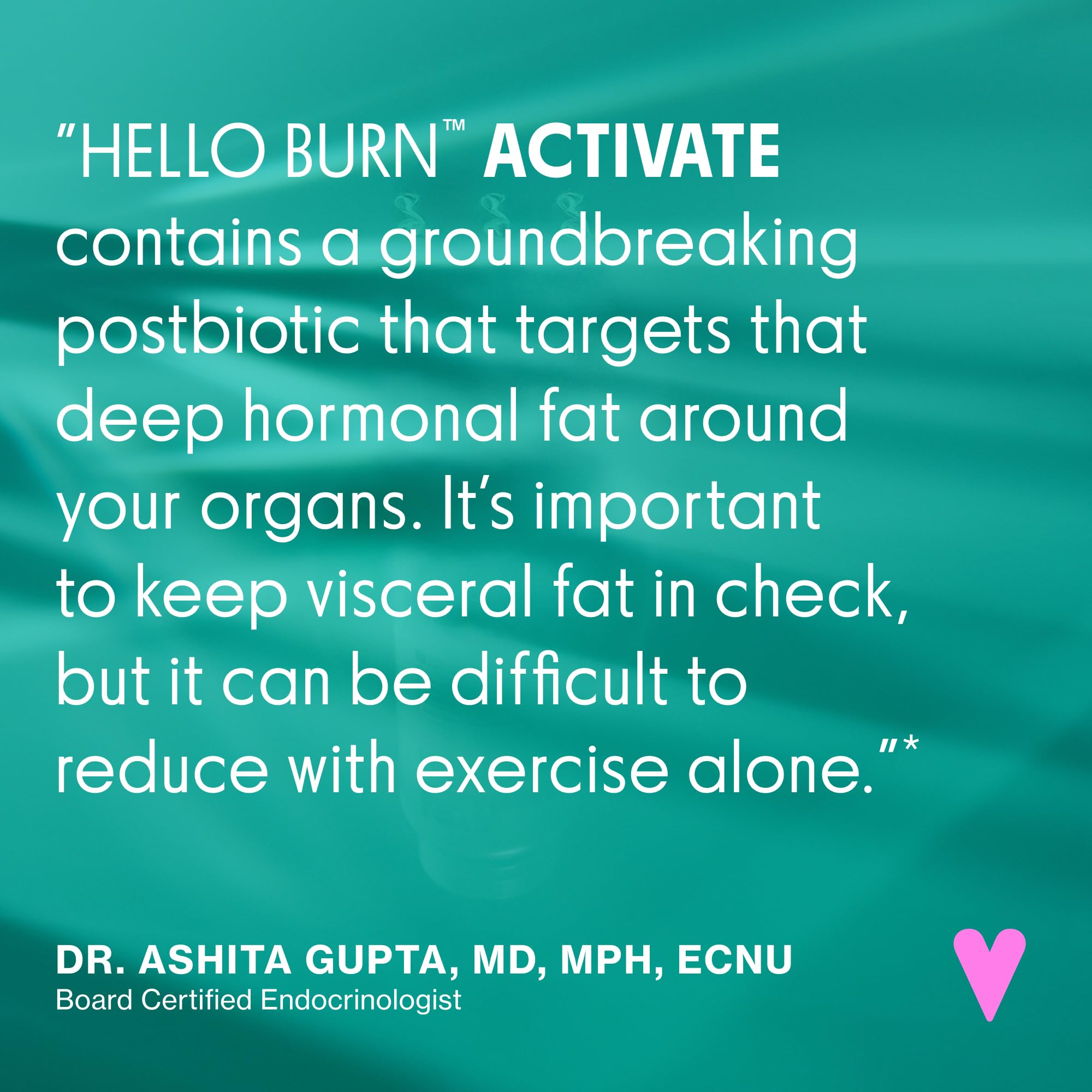 Love Wellness Hello Burn Activate beside healthy meals for metabolic wellness