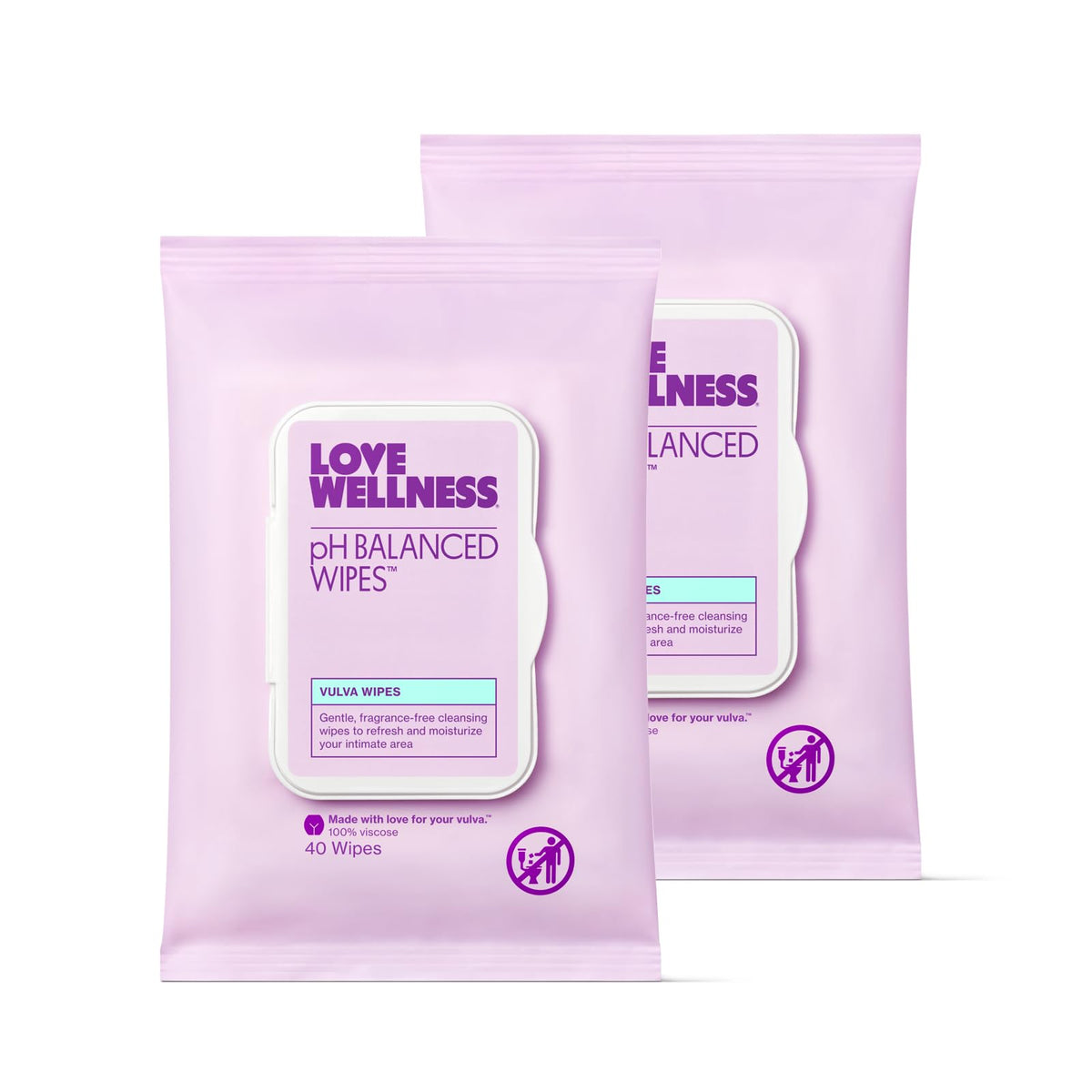 Love Wellness pH Balancing Wipes pack for daily intimate cleansing.