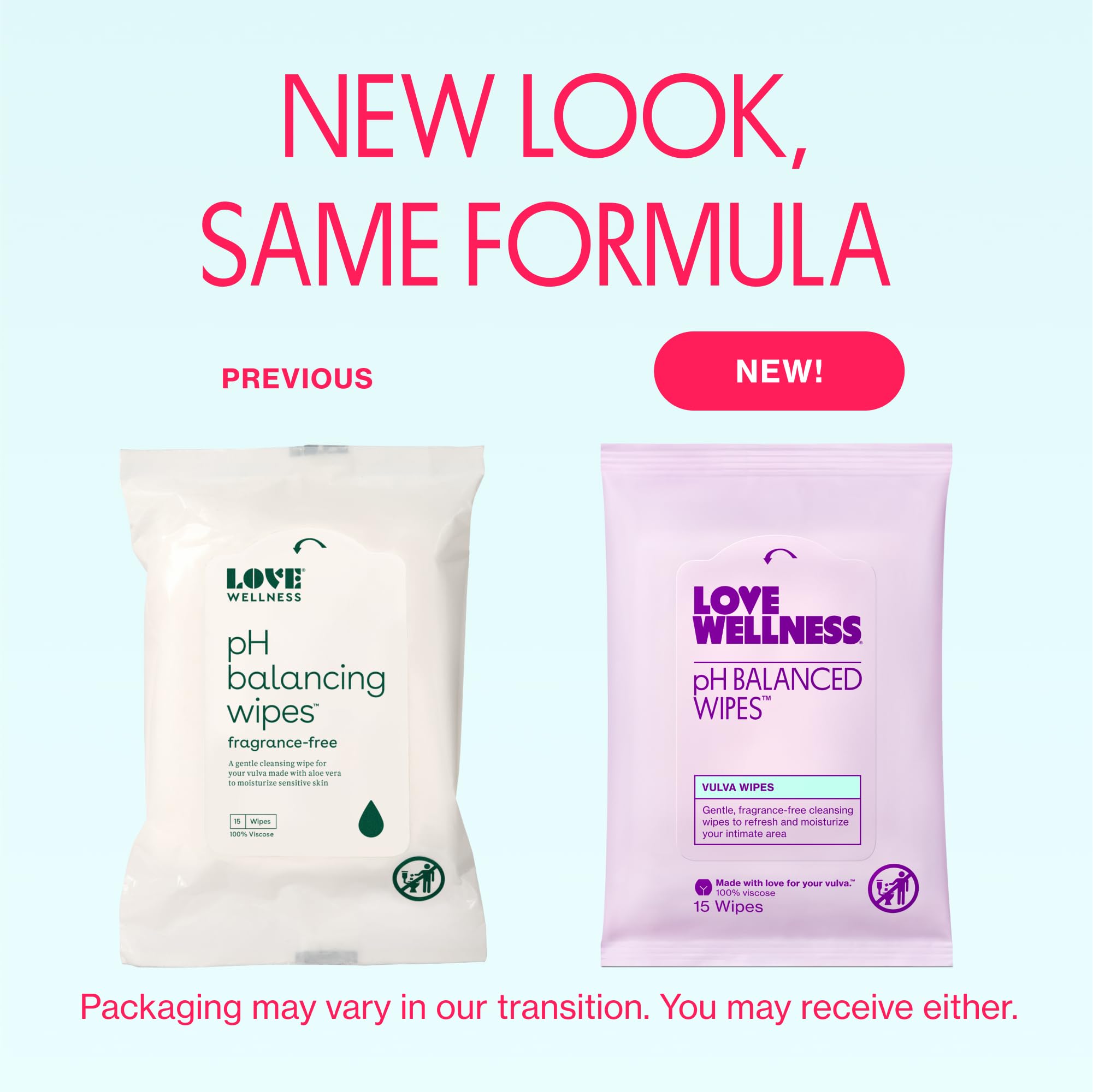 Love Wellness wipes purse-friendly for discreet cleansing wherever you are.