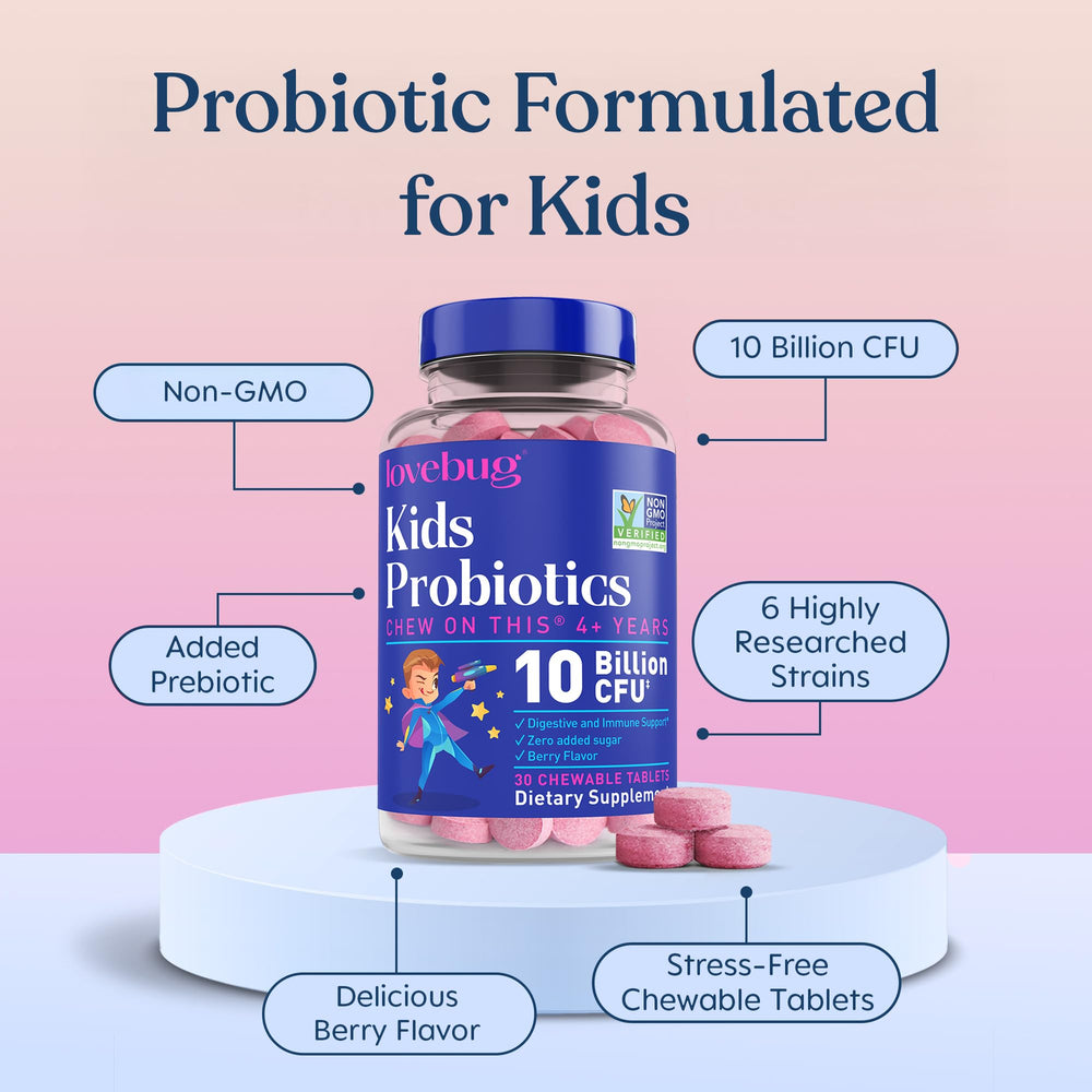 LOVEBUG Kids Probiotics 11B CFU per serving graphic